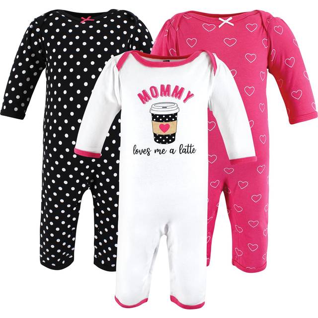 Hudson Baby girls Unisex cotton coveralls  Mommys Latte  0-3 Months  Mommys Latte  0-3 Months US