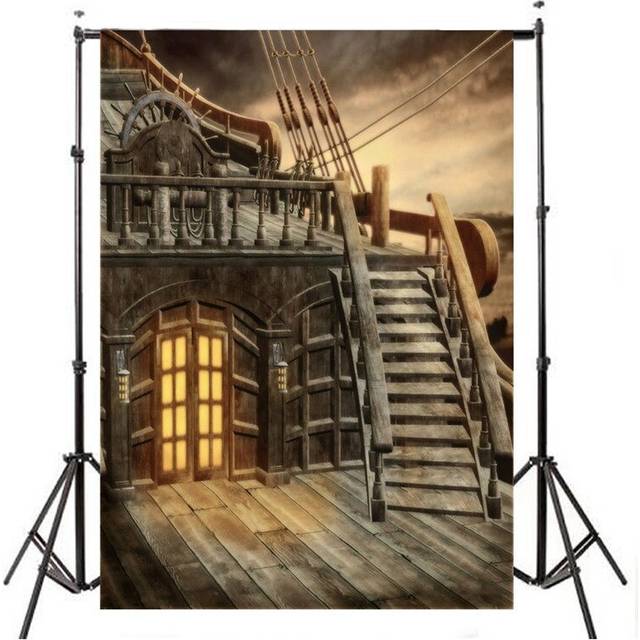 5X7FT Pirate Ship Photography Backdrop Studio Ancient Photo Background Props