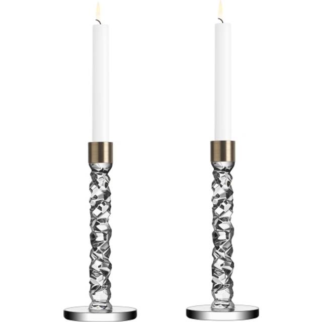 Carat Candle Holder H 24,2 cm, 2 pcs, Stainless steel