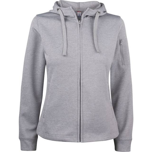 (2XL, Grey Melange) Clique Womens/Ladies Basic Active Full Zip Hoodie