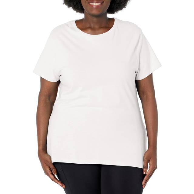 JUST MY SIZE womens Plus-size Short Sleeve crew Neck Tee fashion t shi