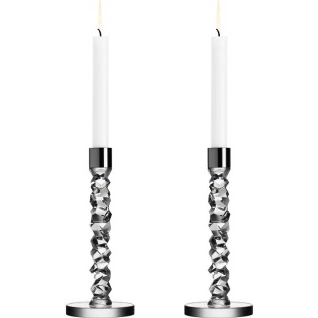 Carat Candle Holder H 24,2 cm, 2-Pack, Brass