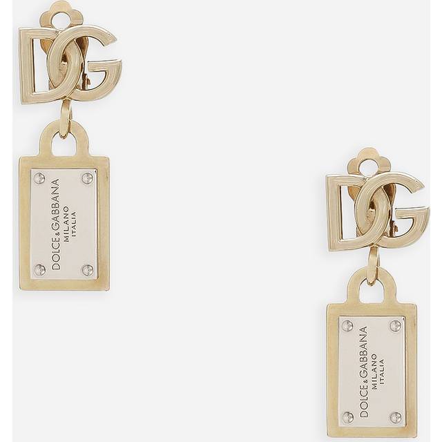 Dolce & Gabbana Earrings With Dg Logo And Tag - Woman Bijoux Multi-colored Metal Onesize