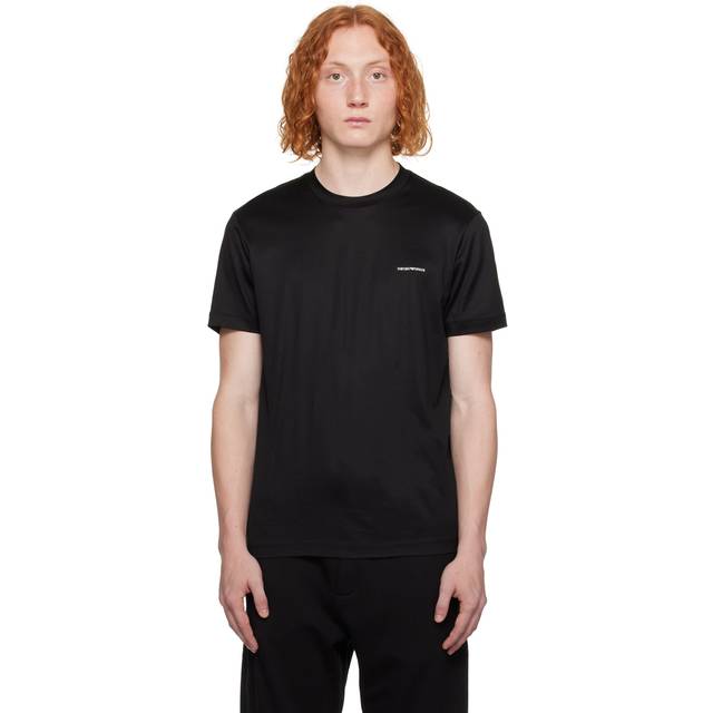 Emporio Armani Black Printed T-Shirt - NERO - XS