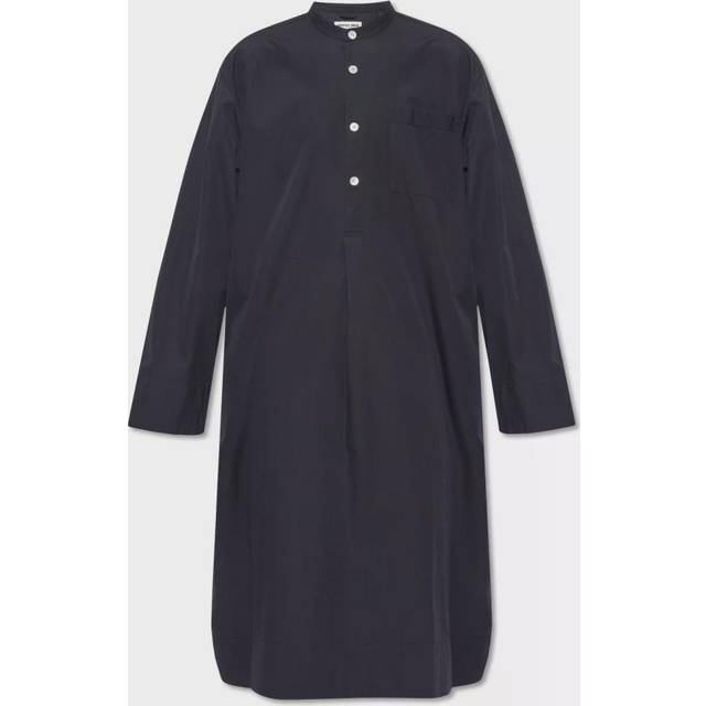 TEKLA Cotton Poplin Maxi Shirt with Side Splits size Xs (Xs)