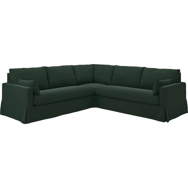 HYLTARP hörnsoffa, 4-sits, Tallmyra mörkgrön