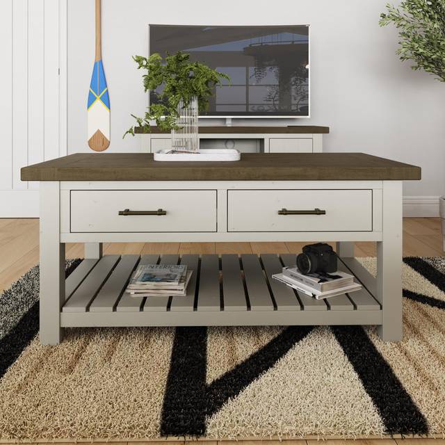FWStyle Purbeck Truffle Storage Coffee Table - Cream