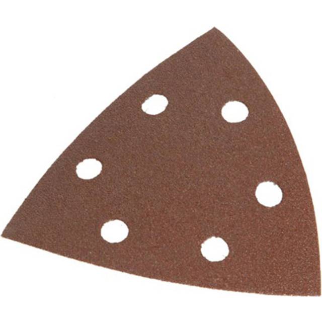Faithfull Punched Hook and Loop Delta Sanding Sheets Extra Coarse Pack of 5