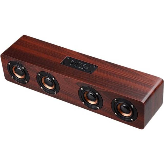 (Brown) Bluetooth Speaker Bluetooth Sound Bar Portable Speaker With Loud Stereo Rich Bass Suitable For PC TV