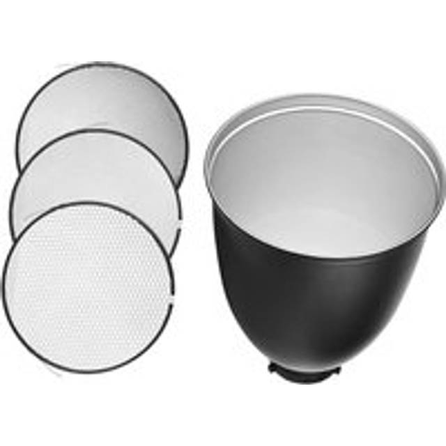 45 Degree 11-Inch Bowens S-Type Mount Reflector Diffuser Shade Lamp Shade with 20° 40° 60° Honeycomb Grid for Bowens Mount Studio Strobe
