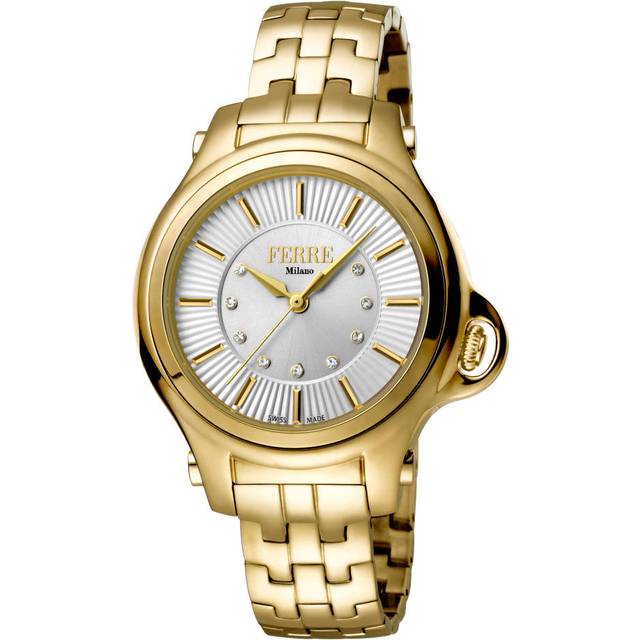 Ferre Milano Womens Ladies Silver Dial GP Watch - Gold - One Size