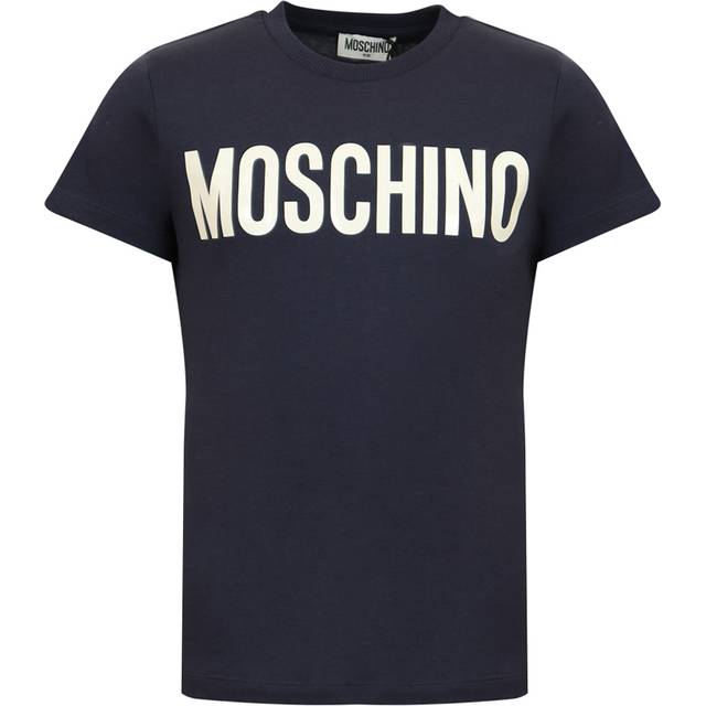 Moschino Teen Kid Boy T-shirt Midnight blue Size 10 Cotton - Blue