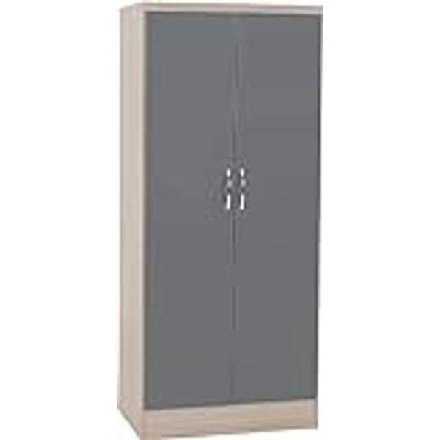 Nevada 2 Door All Hanging Wardrobe in Grey Gloss