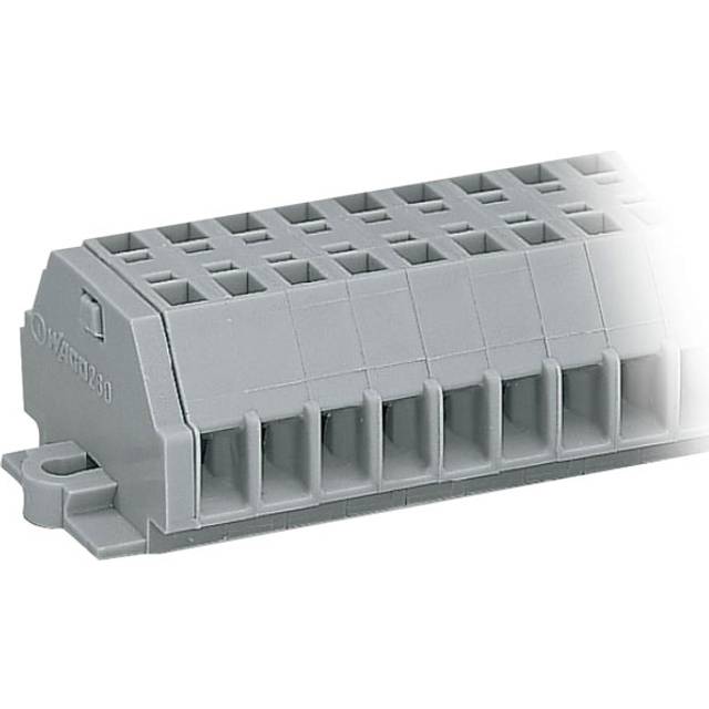 WAGO 260-105 5-way 2 Conductor Fixing Flanges Terminal Strip Grey ...
