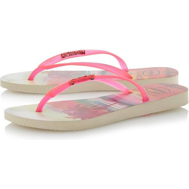 Havaianas Womens Ladies - Fluoro Jelly Tropical Flip Flop - Pink - Size EU 41