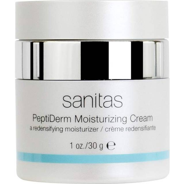 Sanitas Skincare PeptiDerm Moisturizing Cream  Peptides  Ultra Hydration  Moisturizer for Aging Skin  1 Ounce