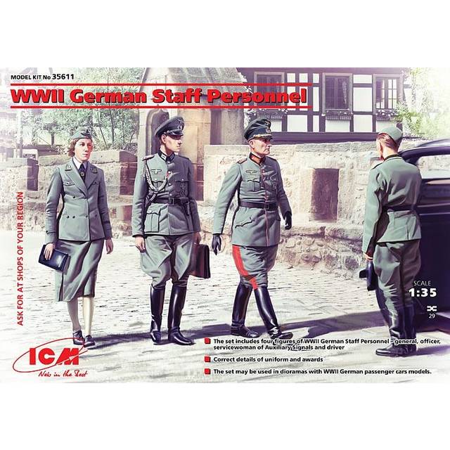 ICM35611 - ICM 1:35 - WWII German Staff Personnel 4 Figs