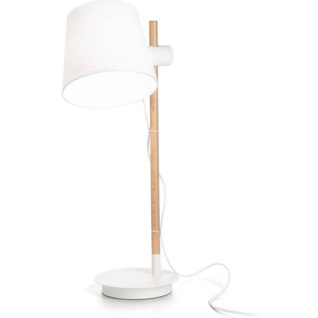 Ideal Lux - Axel Table Lamp With Round Tapered Shade White