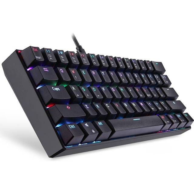 MOTOSPEED CK61 RGB Mekaniskt speltangentbord OUTMU Blå switchar Tangentbord 61 tangenter Anti-ghosting med bakgrundsbelysning Red Switches svart