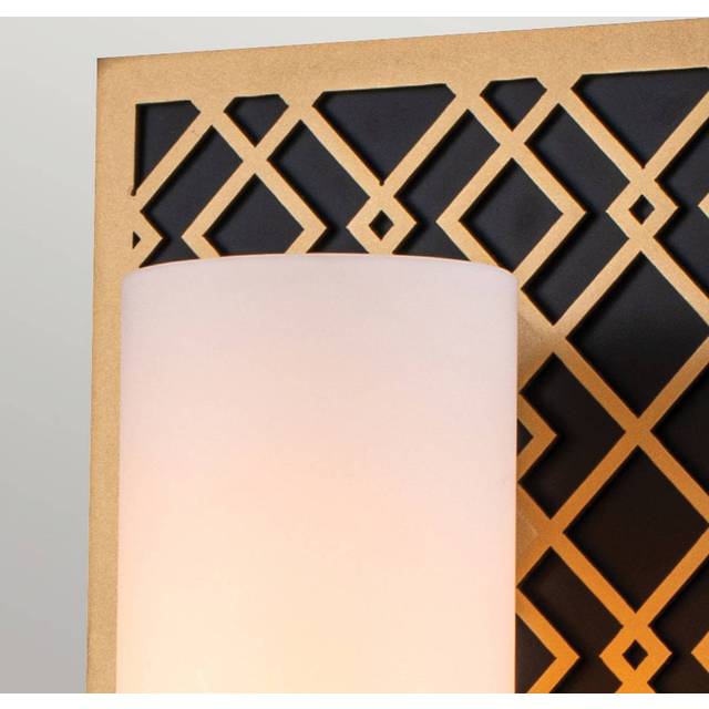 Elstead Lighting Ziggy Single IP44 Wall Light in Gold and Black with W