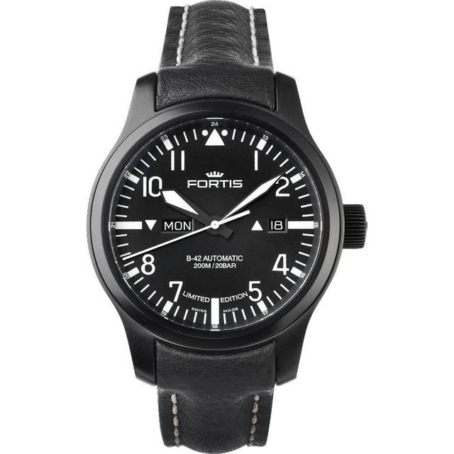 Fortis Watch B-42 Flieger Day Date Black Limited Edition - Black