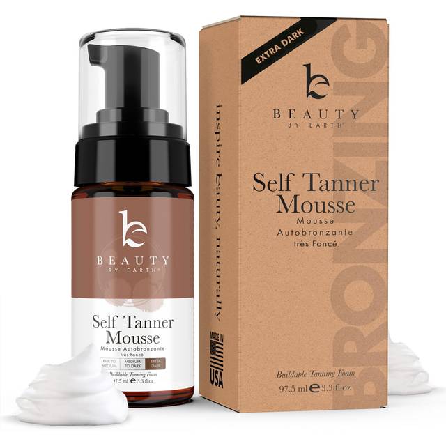 Beauty By Earth, Self Tanner Mousse, Extra Dark, 3.3 fl oz (97.5 ml)