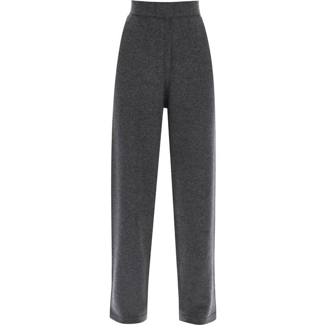 Golden Goose, Byxor, Dam, XS, Cashmere Stickade Byxor med G-Märke och Stjärnapplikation - gray (XS)