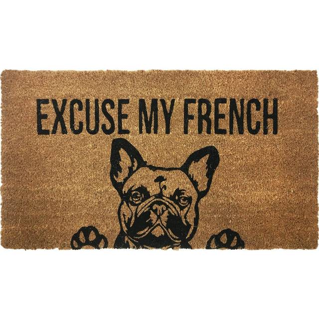 Likewise Rugs & Matting Excuse My French Doormat - Natural