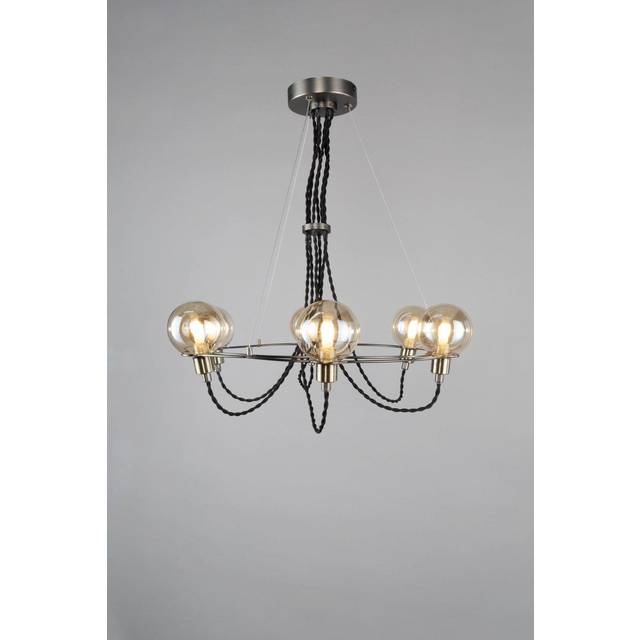 Soho Semi Flush Ceiling Light, Satin Nickel