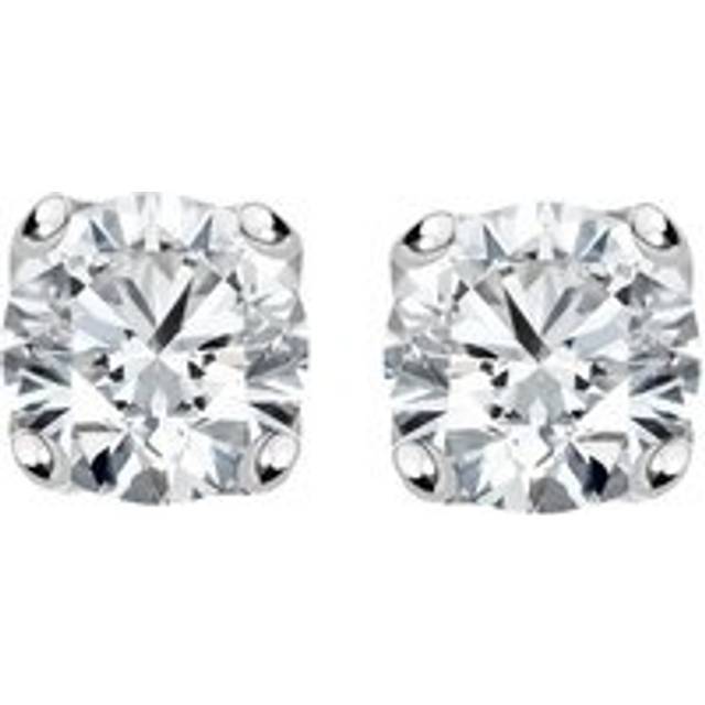 18ct White Gold 0.80ct Diamond Solitaire Brilliant Cut Stud Earrings
