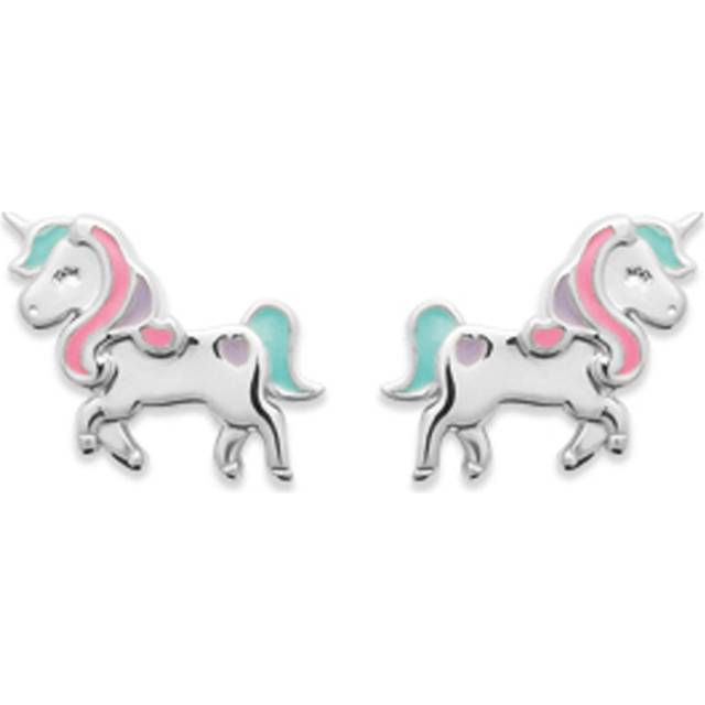 Les Trésors De Lily [R7465] - Silver Earrings 'Unicorn My Unicorn' multicolor silver (rhodium)  - 10x10mm multicolour