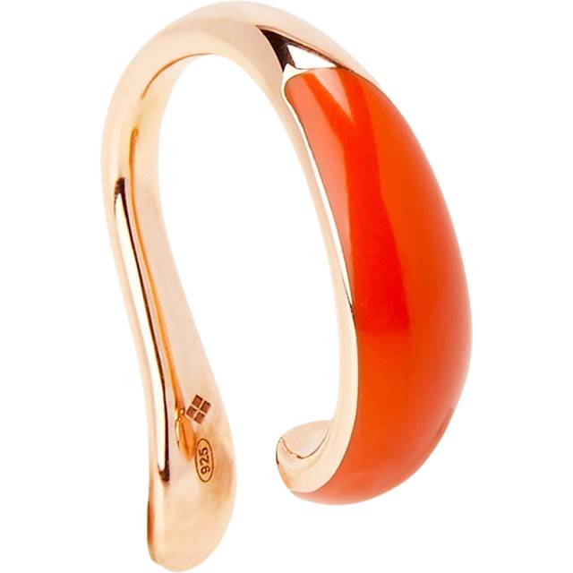 GOLD PLATED SILVER & ENAMEL RONDELLE EARCUFF