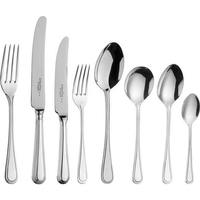 Arthur Price of England Sovereign Silver Plate Bead 44 Piece Cutlery Box Set