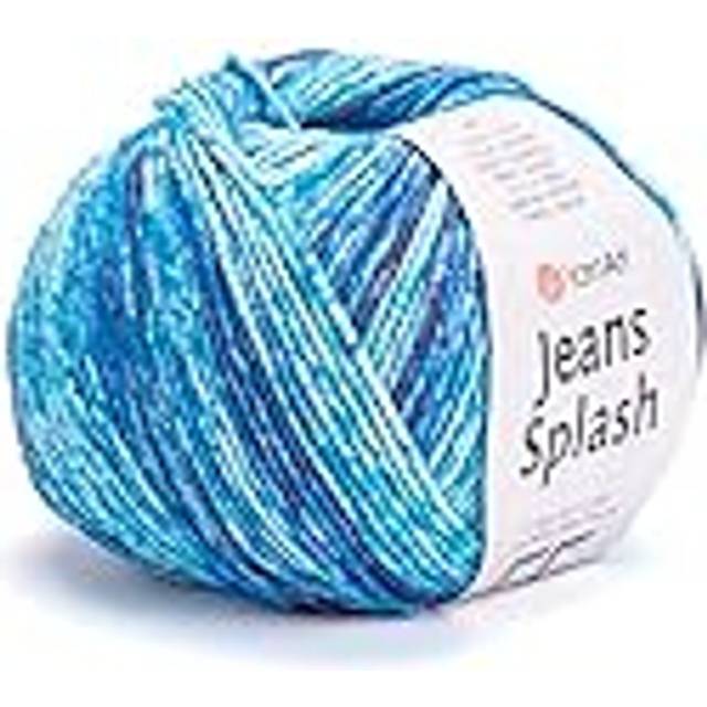 YarnArt Jeans Splash - Variegated Sport Yarn 55% Cotton 45% Acrylic 1 Skein/Ball 50 gr 174 yds Cotton Yarn Knitting Yarn Soft Yarn amigurumi Cotton Ya