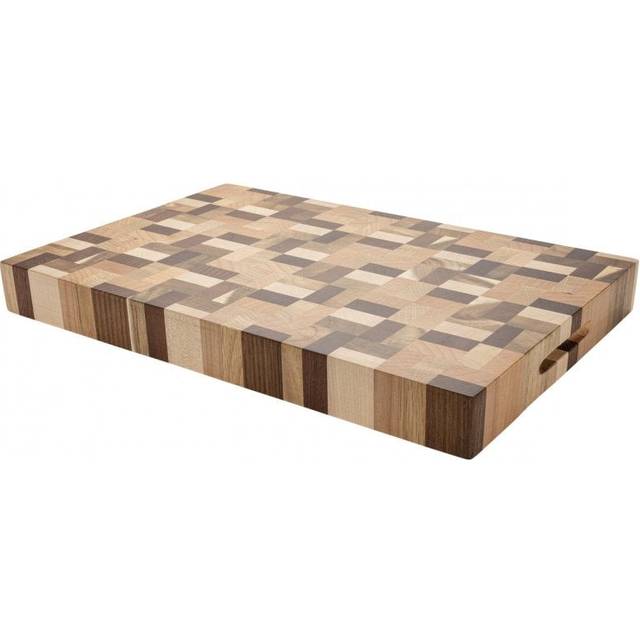 Rockingham Forge Multi-Wood Rectangular Curved Edge Chopping Board (16cm L x 12cm W)