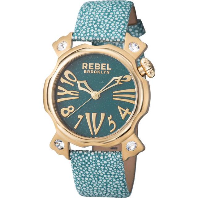 Rebel Coney Island Teal Dial Leather Watch Teal One Size