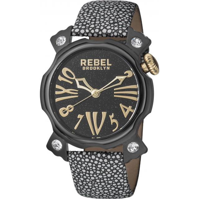 Coney Island Black Dial Graphite Leather Watch - One Size