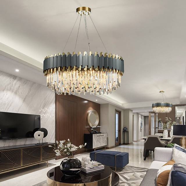 Sherrard 8-Light Crystal Chandelier - Carbon And Clear (34cm H X 60cm W X 60cm D)