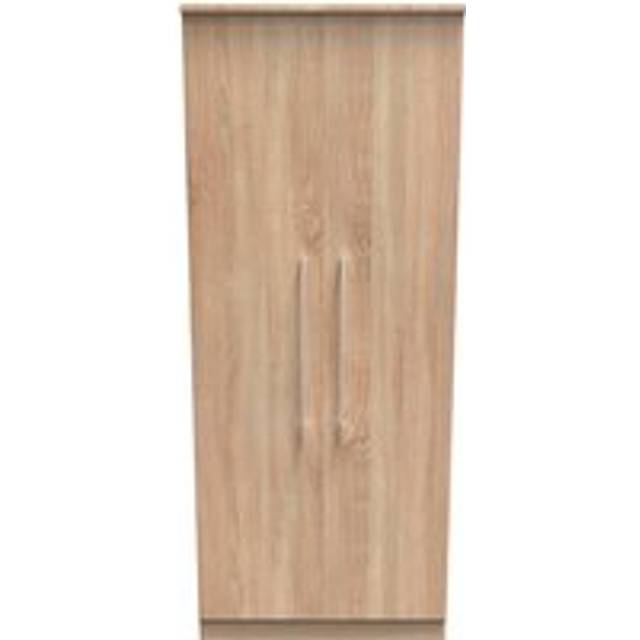 Crowndale Sherwood 2 Door Bardolino Oak Double Wardrobe - Brown