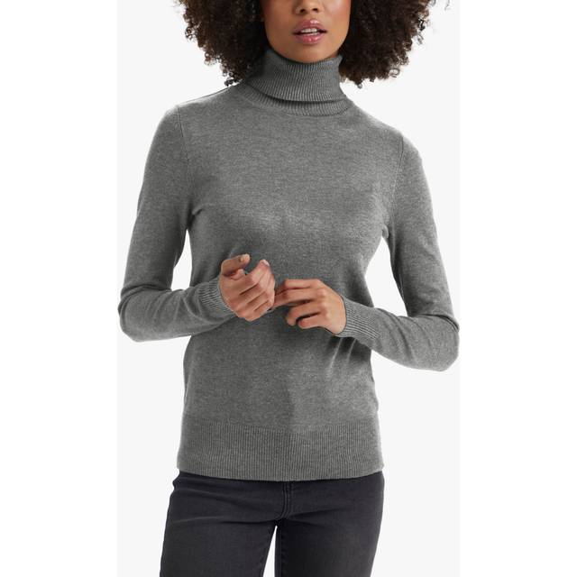 Saint Tropez Mila Rollneck Pullover - Mist Grey Melange