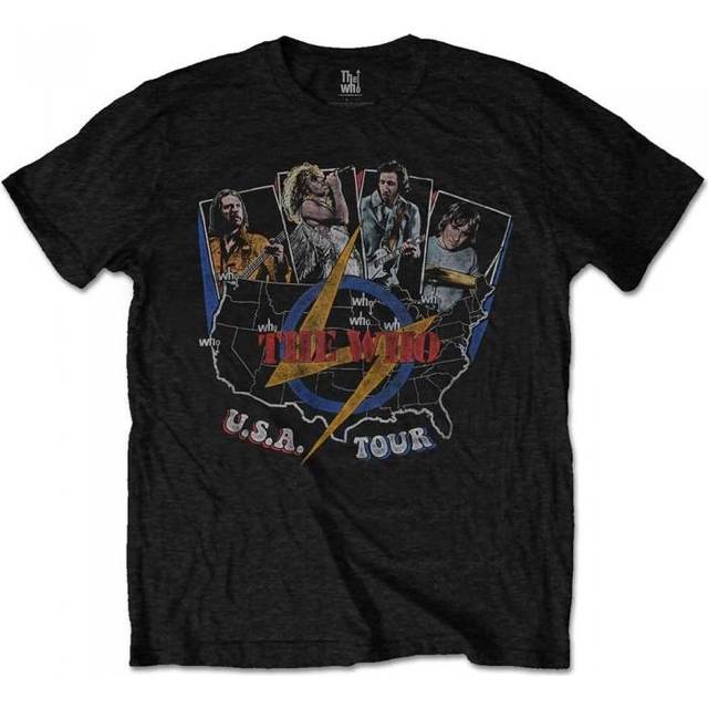 The Who Unisex Vuxen USA Tour Vintage T-shirt i bomull L svart