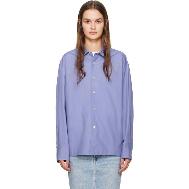 alexanderwang.t Blue Button Up Shirt - 471B Dark Iris - L
