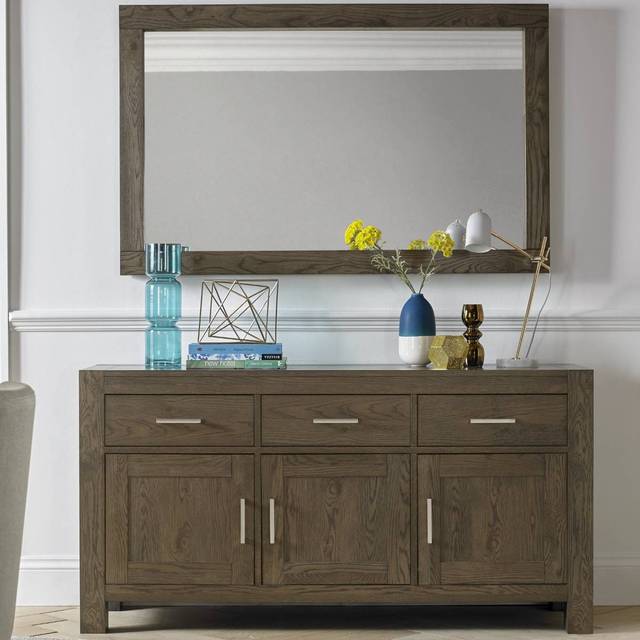 Bentley Designs Cannes Dark Oak Wide Sideboard, Brown