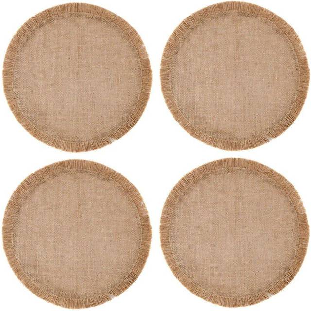 Mikasa Mk Round Placemat Set Of 4 Hessian - One Colour