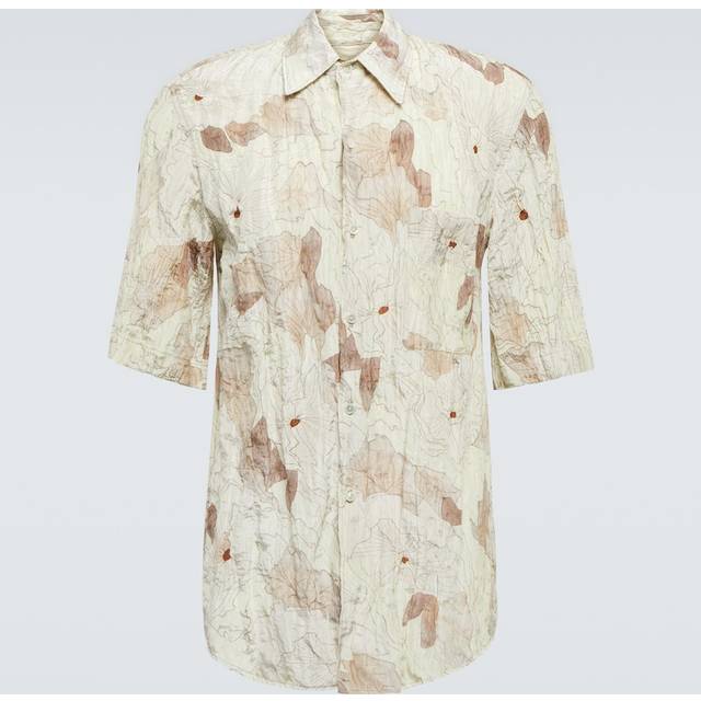 Lemaire Floral silk-blend bowling shirt - beige (UK 16)
