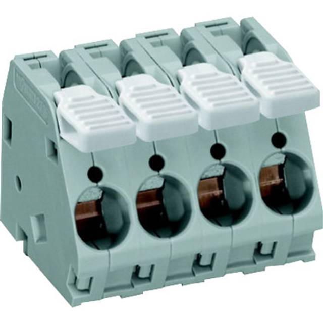 WAGO 2716-103 3 Pole 10mm 76A 30° Lever PCB Terminal Block Grey