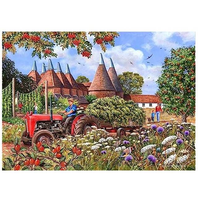 The House of Puzzles Oast Houses 500 Piece Big Jigsaw Puzzle - Multi - 500 Pieces