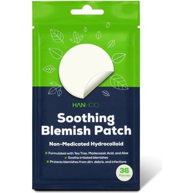 Hanhoo Blemish Patch, Soothing Patch with Aloe and Tea Tree Extract, For All Skin Types, Acne Treatment, 36 ct