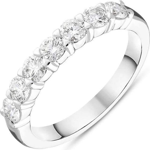 Platinum Brilliant Cut 0.80ct Diamond Half Eternity Ring