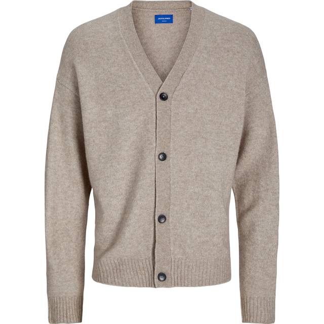 Jack & Jones – Beige, fluffig kofta i oversize-Naturlig